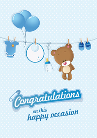 Congrats on the birth of your baby boy